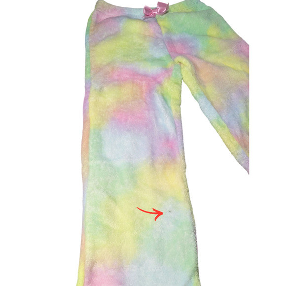 Wonder Nation - Fuzzy Pastel Rainbow Lounge Pants - Girls - Size 6-6X - Picture 2 of 6